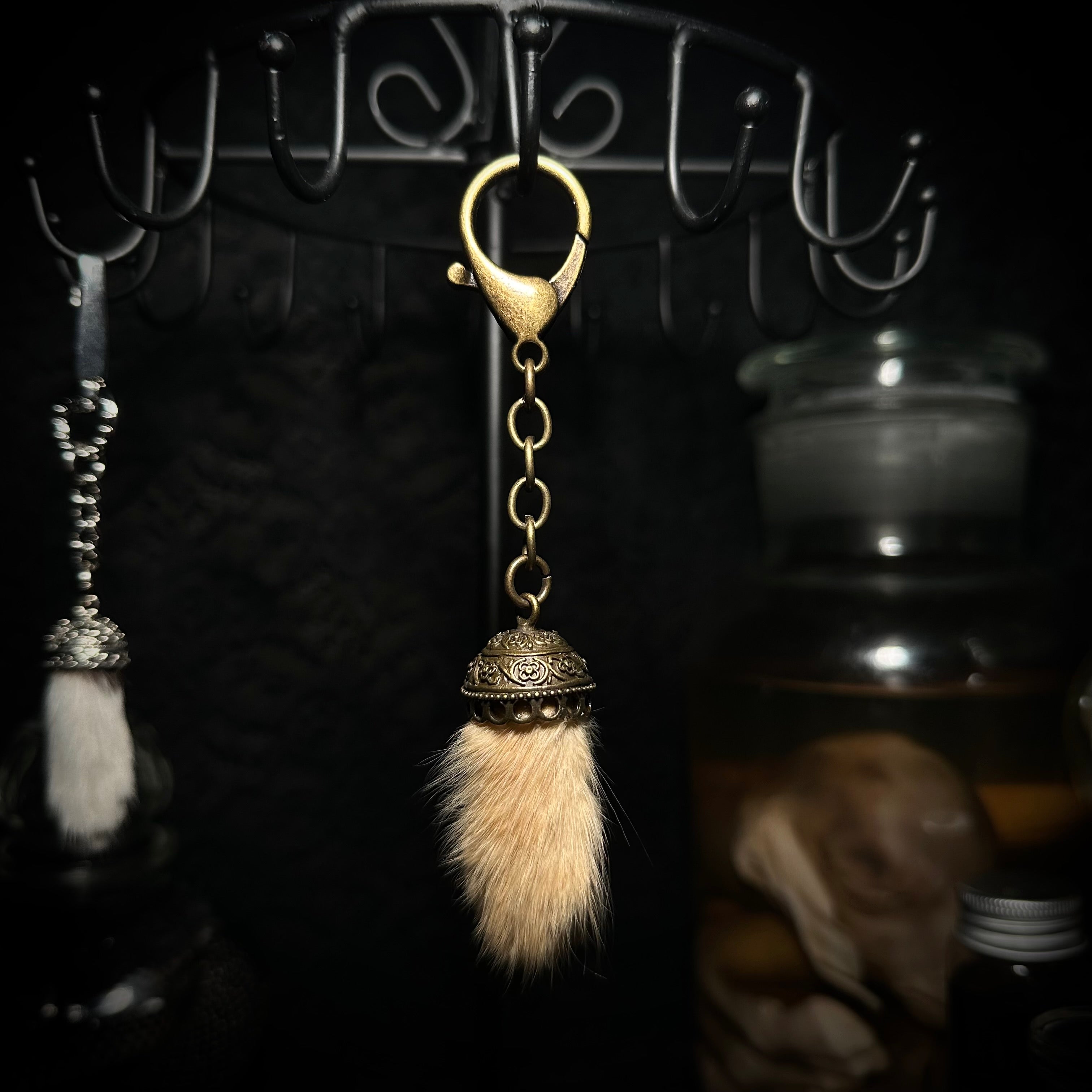 Mummified Cat paw keychain