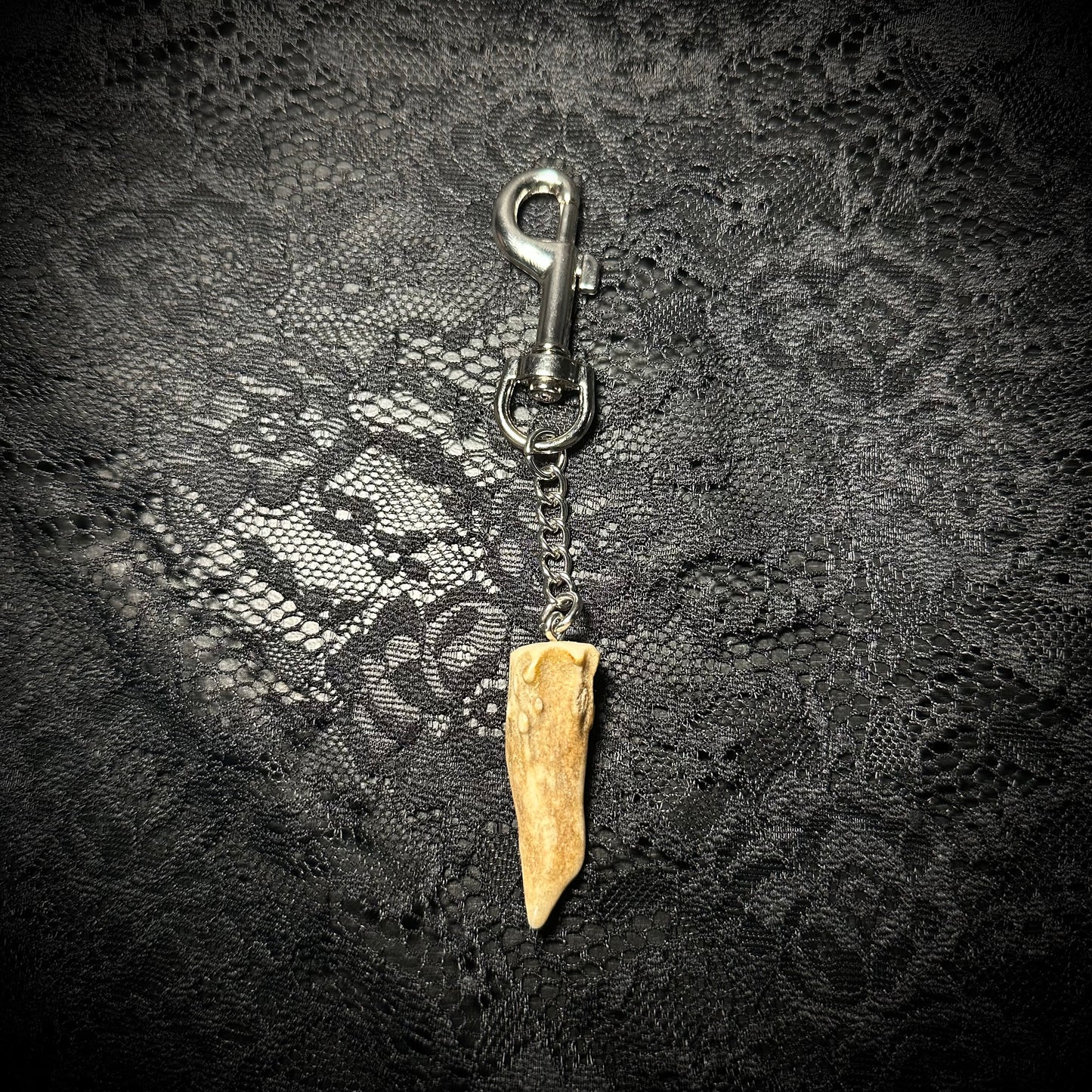 Deer antler keychain