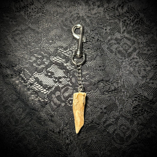 Deer antler keychain