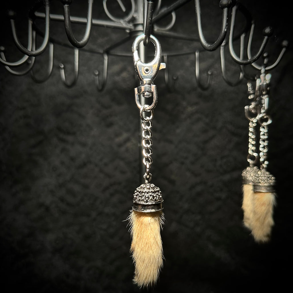 Mummified kitten paw keychains
