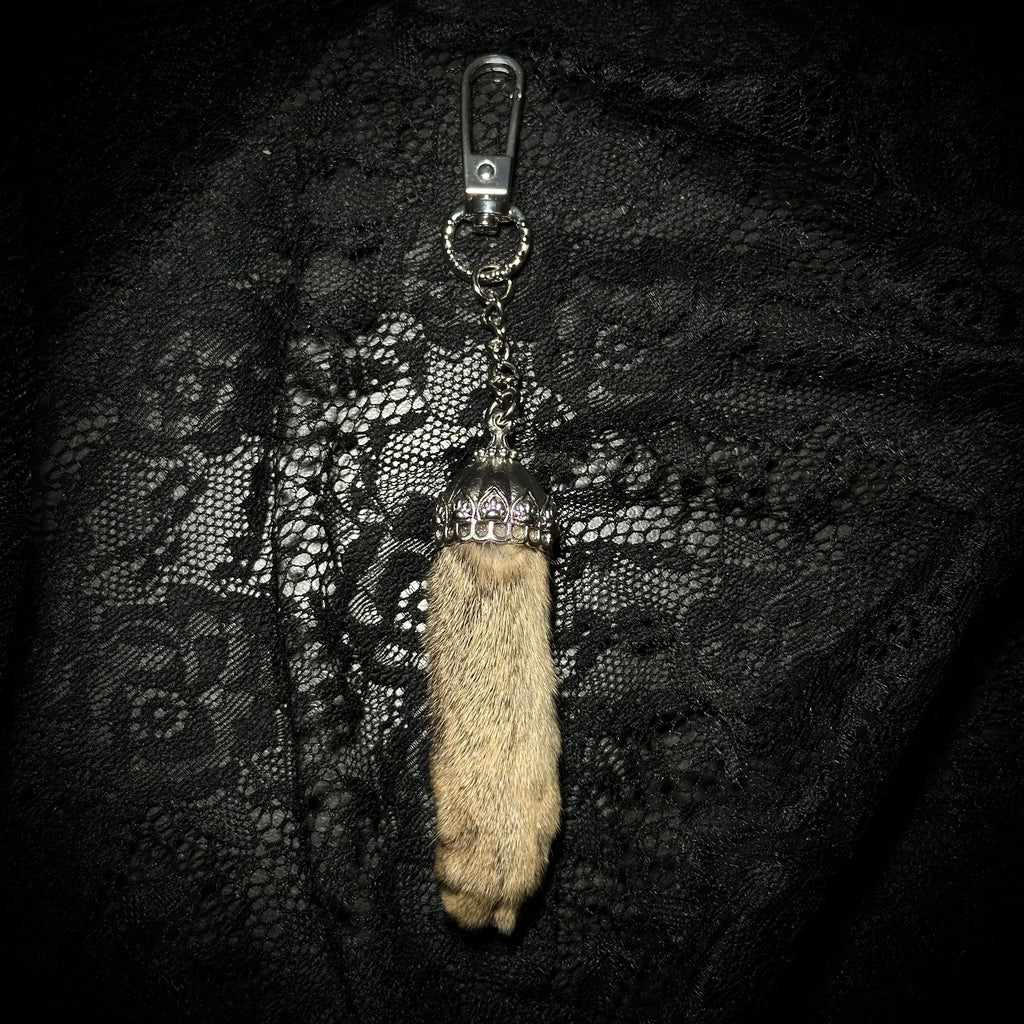 Mummifed Torbie cat paw keepsake keychains