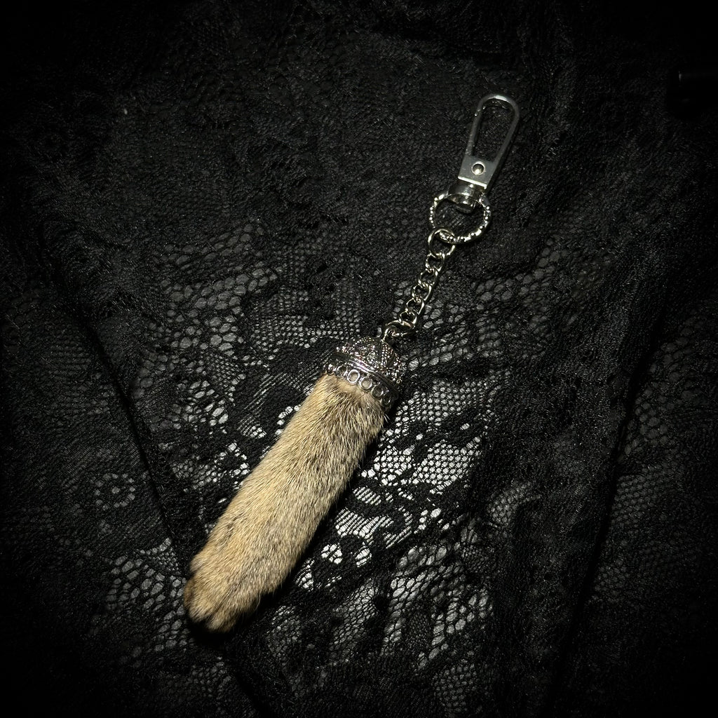 Mummifed Torbie cat paw keepsake keychains